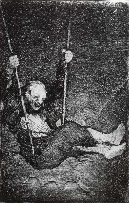Francisco Goya Old man on a Swing Spain oil painting art